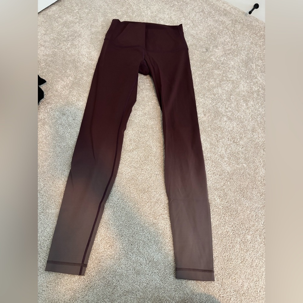 Lululemon Athletica Deep Burgundy Ombré Leggings